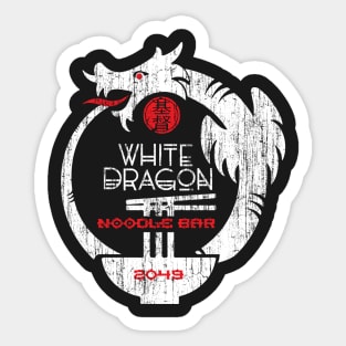 White Dragon Noodle bar Sticker